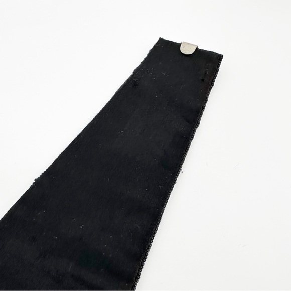 Vintage Satin Beaded Belt Black Gold Silver Pewter - Picture 6 of 8